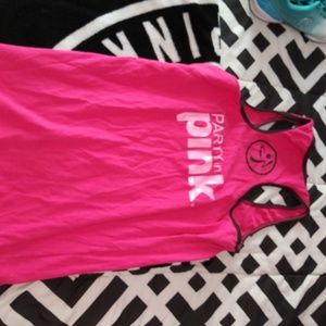 Pink zumba tank top